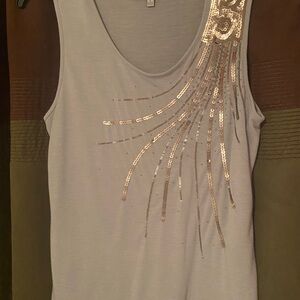 Jennifer Lopez Silver Sequin Tank Top